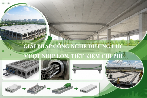 Giải pháp công nghệ dự ứng lực vượt nhịp lớn, tiết kiệm chi phí